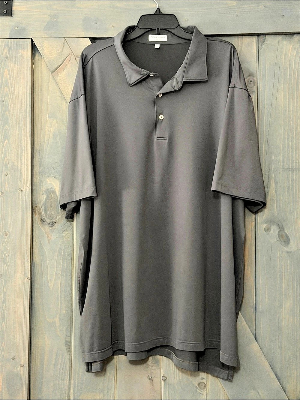 Peter Millar Summer Comfort Solid Performance Jersey Polo Gray 3X